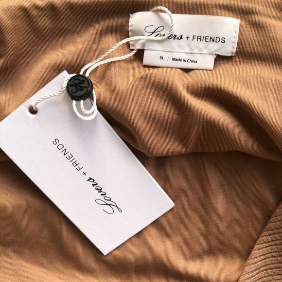 Lovers + Friends Donovan Bodysuit Tan Brown XL - Picture 3 of 7